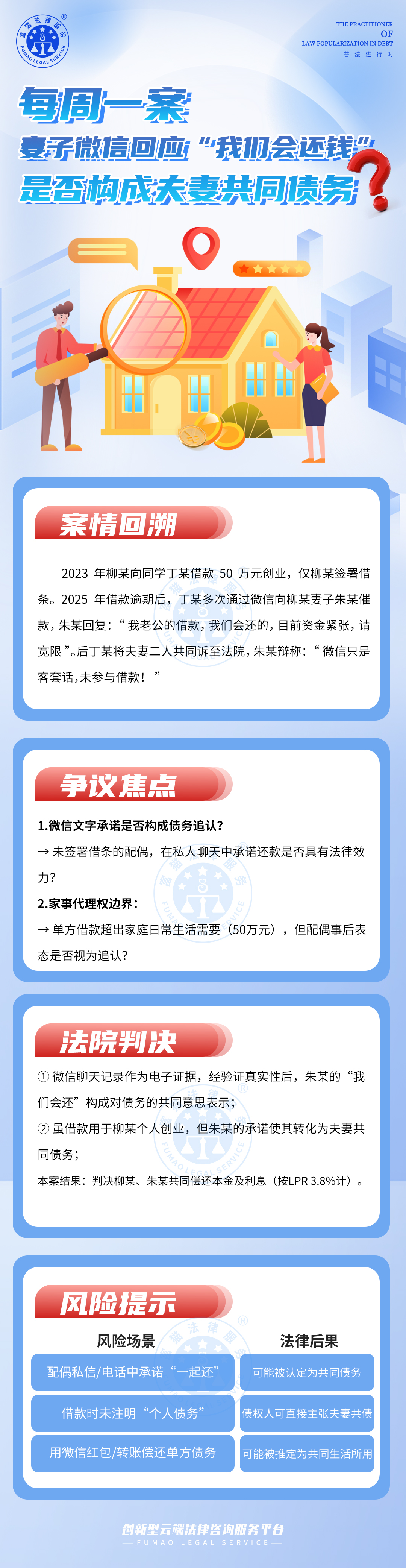 富貓法務：妻子微信回應“我們會還錢”，是否構成夫妻共同債務？